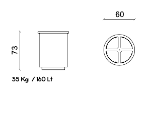 Vasart Arredo Urbano - DISEGNO TECNICO QUADRIFOGLIO