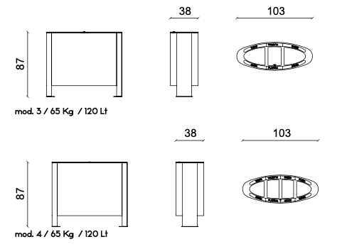 Vasart Arredo Urbano - DISEGNO TECNICO RAINBOW